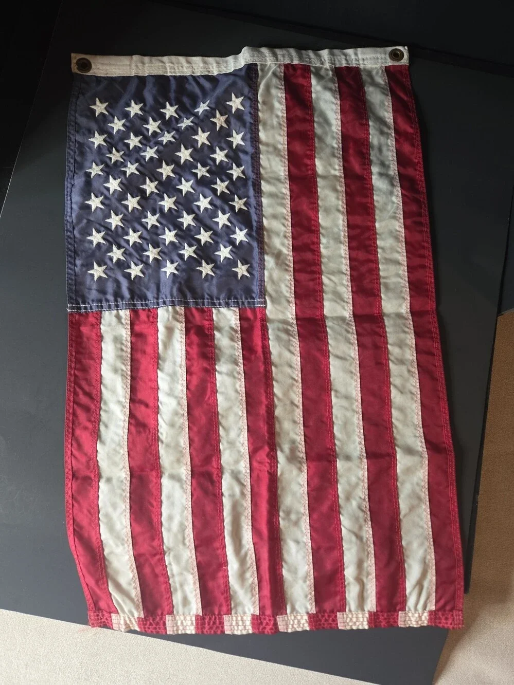 Vintage Dura-Lite American Flag 16x24 Small US Boat Flag 50 Star Sewn Nylon